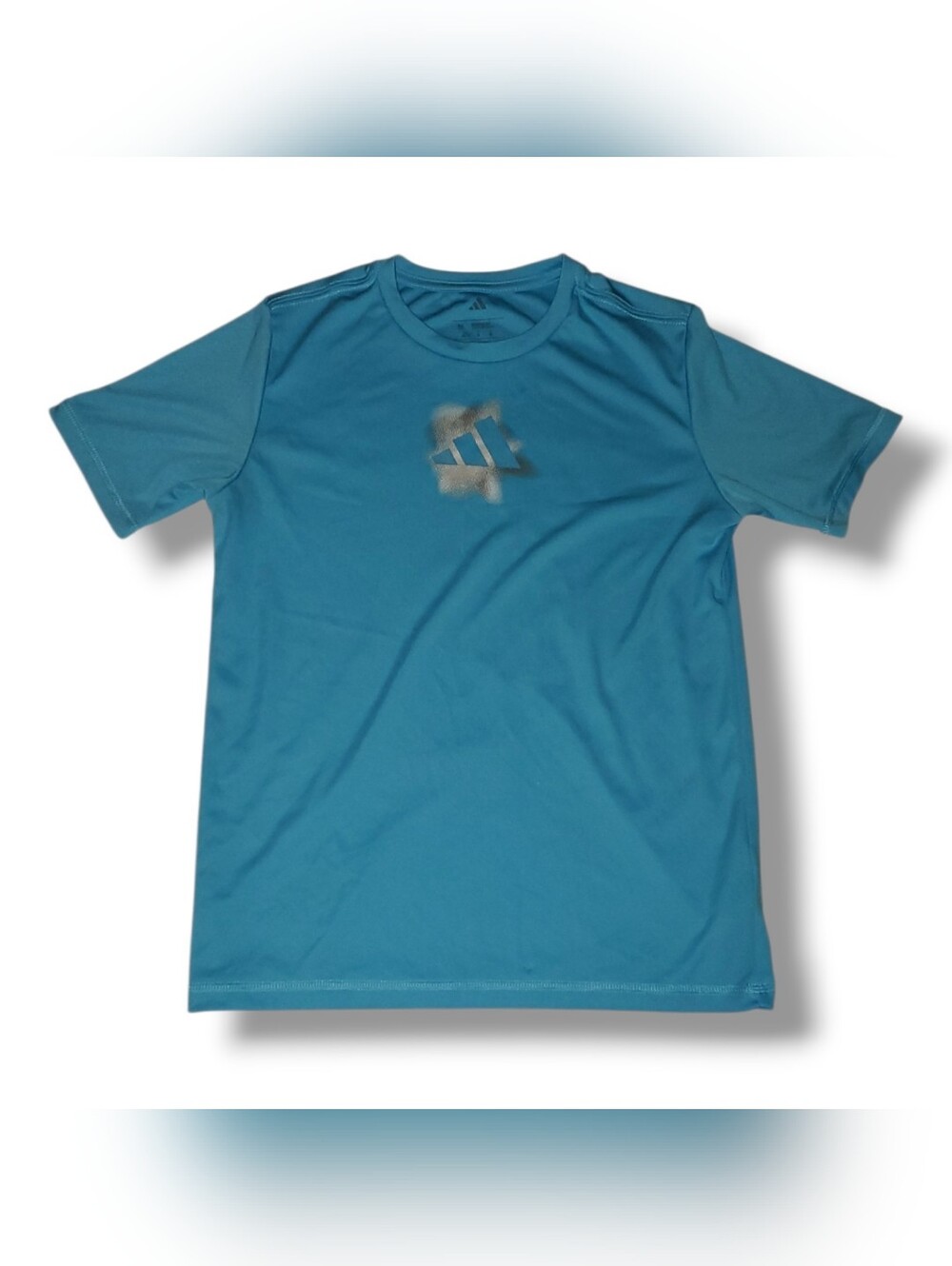 adidas Boy's Teal Blue Short Sleeve Athletic Tee